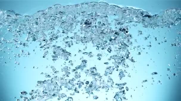 Super Langzame Beweging Van Borrelend Water Detail Gefilmd Hoge Snelheid — Stockvideo