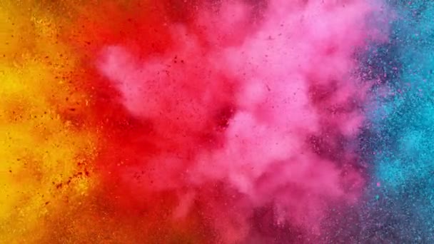 逆速度で着色された粉の爆発の極度の遅い動き 高速シネマカメラで撮影 1000Fps — ストック動画