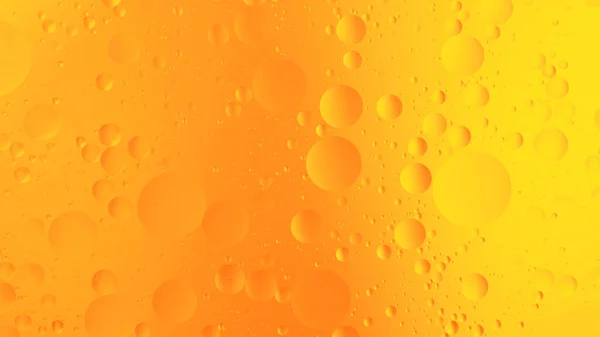 Abstrakt Golden Background Oil Water Surface Foam Soap Bubbles Detailní — Stock fotografie