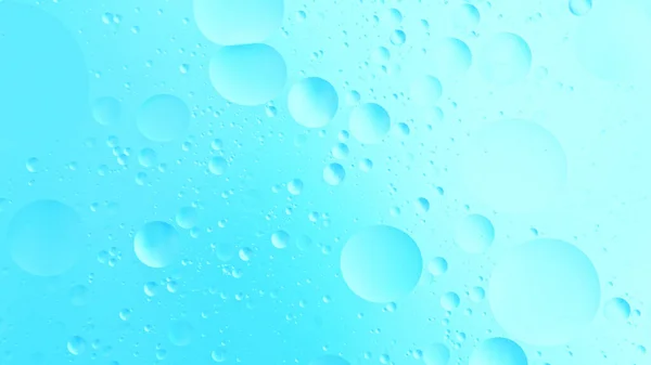 Streszczenie Niebieskie Tło Olej Powierzchni Wody Pianka Mydła Bąbelkami Makro — Zdjęcie stockowe