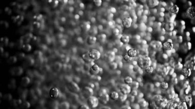 Çok Yavaş Kaynayan Su Hareketi. Ekstrem Makro Vuruş, Soyut Doku. Yüksek Hız Sinema Kamerası, 1000 fp..