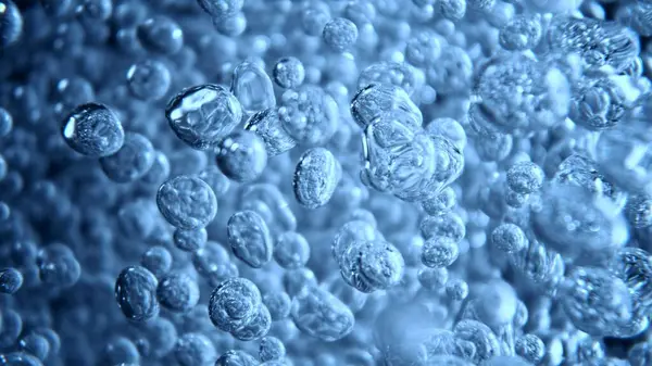 Burbujas Líquidas Agua Molécula Dentro Líquido Super Macro Shot Agua —  Fotos de Stock