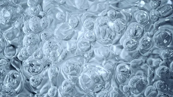 Liquid Bubbles in Water, Molecule inside Liquid. Super Macro Shot of Detailed Bubbling Water, Texture.
