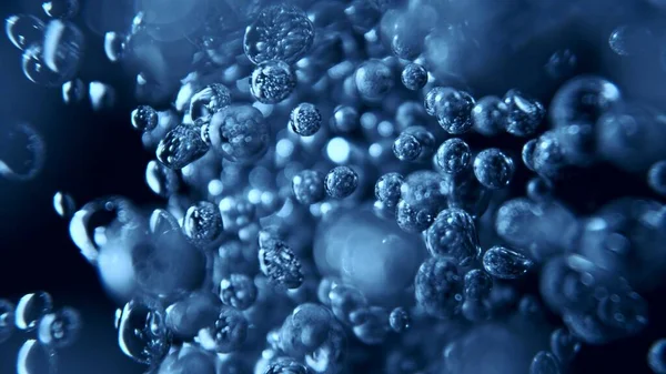 Liquid Bubbles Water Molecule Liquid Super Macro Shot Detailed Bubbling — Stock Photo, Image