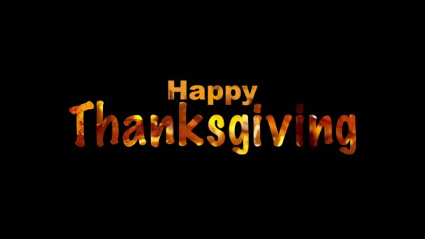 Celebración Del Día Acción Gracias Noviembre Texto Con Hojas Caídas — Vídeos de Stock