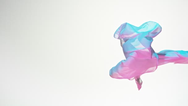 Super Slow Motion Waving Transparent Colored Cloth Inglês Filmado Câmera Gráficos De Vetor