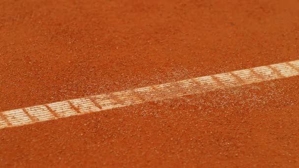 Tenis Topuna Vurmanın Süper Yavaş Hareketi Düşük Odaklanma Derinliği Yüksek — Stok video