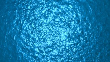 Su sıçrayan yüzeyin dokusu, üst çekim, dalgalar, yağmur. Soyut içecek arkaplanı, dondurucu hareket.