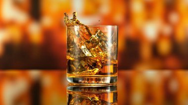 Buz Sıçratan Viskinin Dondurma Hareketi. Çubuk Sayacı 'nda Yansımalı Hizmet.