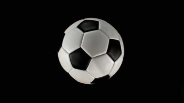 Süper Yavaş Düşen Futbol Topu Renkli Pudra Patlaması, Top View. Yüksek Hız Sinema Kamerası, 1000fps.