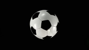 Süper Yavaş Düşen Futbol Topu Renkli Pudra Patlaması, Top View. Yüksek Hız Sinema Kamerası, 1000fps.