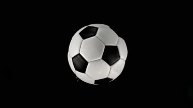 Süper Yavaş Düşen Futbol Topu Renkli Pudra Patlaması, Top View. Yüksek Hız Sinema Kamerası, 1000fps.