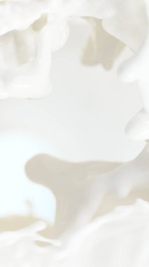 Güzellik kremi ya da sütlü dokudan gerçekçi bir poz. Beyaz losyon, Nemlendirici, Cilt Bakımı Kozmetik Ürün Smear Arkaplan.