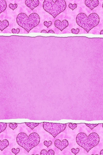 Liebesrand Herz Rosa Mit Kopierraum Für Deine Liebe Oder Nachricht — Stockfoto