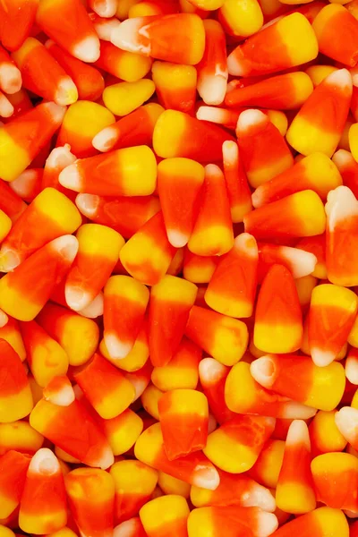 Snoep Maïs Halloween Achtergrond Voor Snoep Van Vakantie Boodschap — Stockfoto