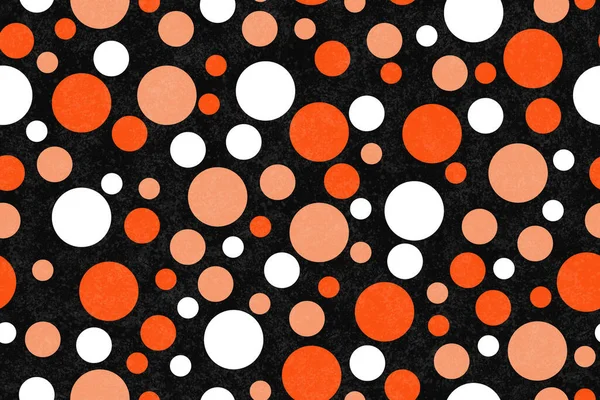 Orange Und Schwarze Punkte Auf Nahtlosem Hintergrund Der Nahtlos Ist — Stockfoto