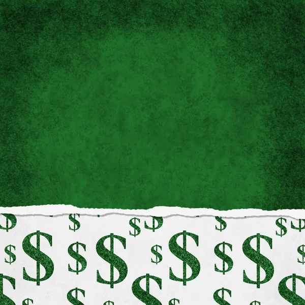 Деньги Фон Долларом Знак Гранж Зеленый Рип Границы Копирования Пространства — стоковое фото