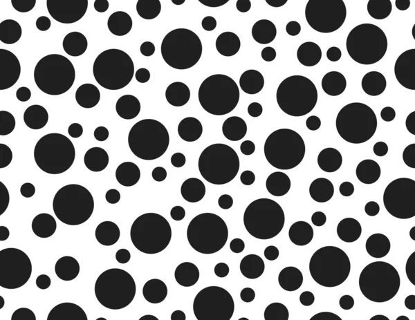Black White Polka Dots Seamless Background Seamless Repeats Your Message — Stock Photo, Image