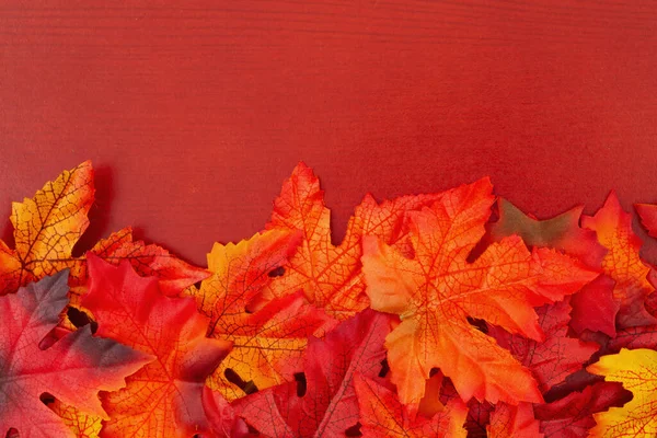 Folhas Queda Fundo Outono Madeira Para Sua Mensagem Sazonal — Fotografia de Stock