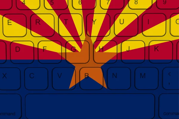 Arizona State Flag Computer Keyboard Ordering Online — Stockfoto