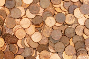 Lots of pennies money background for your financial or savings message
