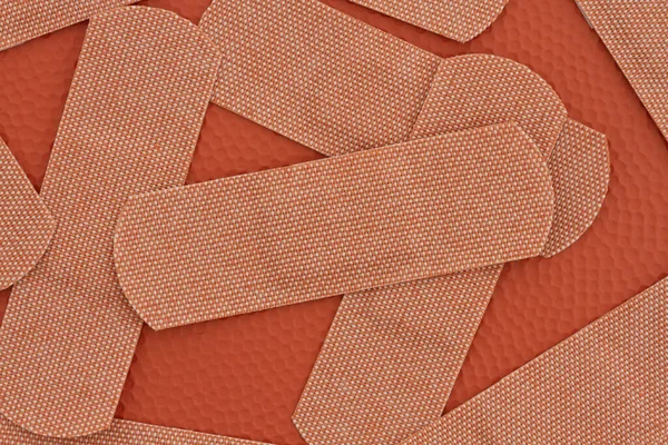 Viele Textilklebebänder Mit Hintergrund Für Ihre Medizinische Oder Verletzungsnachricht — Stockfoto