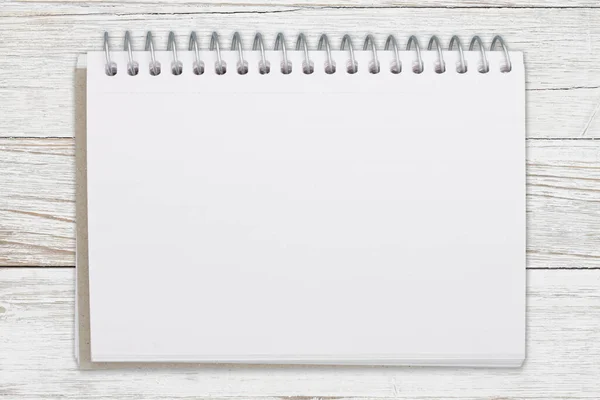 Bloco Notas Branco Madeira Intemperizada Com Espaço Para Sua Mensagem — Fotografia de Stock