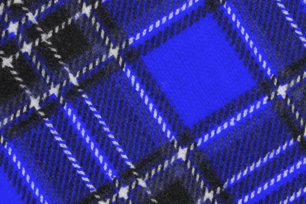 Fondo Textura Patrón Cuadros Negro Azul Blanco Con Espacio Copia — Foto de Stock