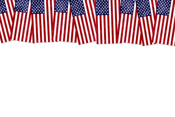 Ohraničení Vlajky Amerického Plevele Izolované Bílém Kopírovacím Prostorem Pro Vaše — Stock fotografie
