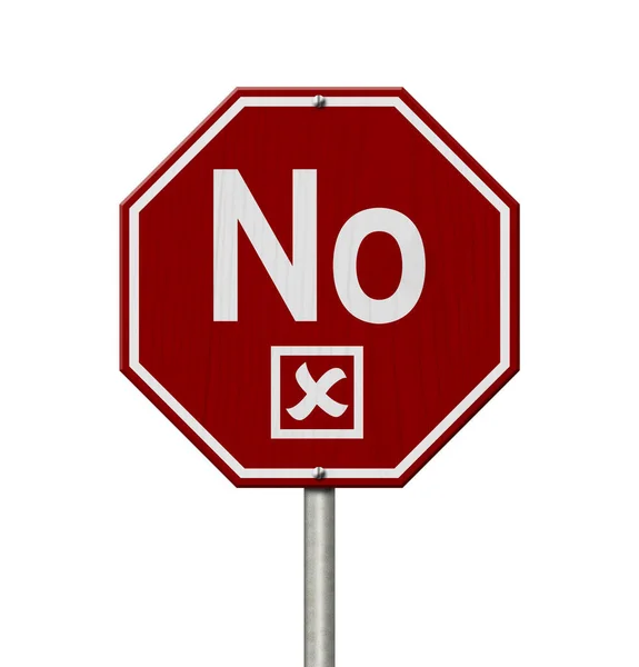 Message Red Street Stop Sign Isolated White — Stock Photo, Image