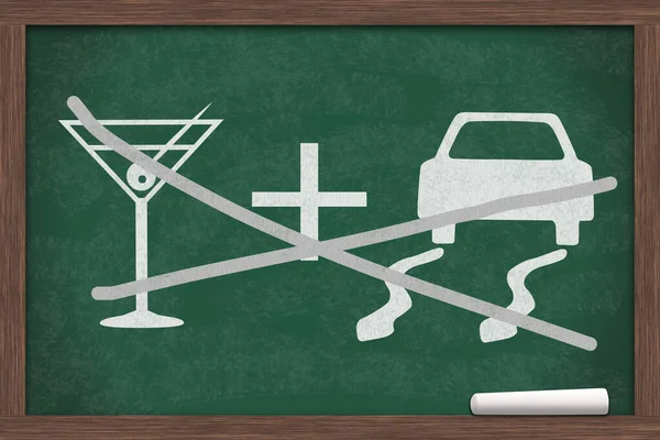Dont Drink Drive Message Symbol Chalkboard — Stock Photo, Image