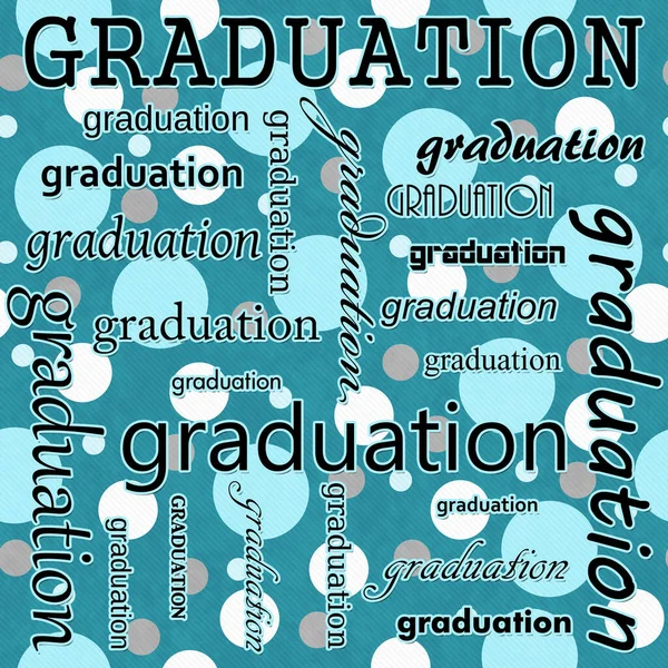 Graduation Design Teal Polka Dot Tile Pattern Repeat Background Seamless — Stock Photo, Image