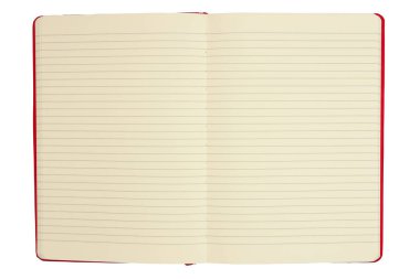 Lined journal isolated on white for your daily writing message clipart