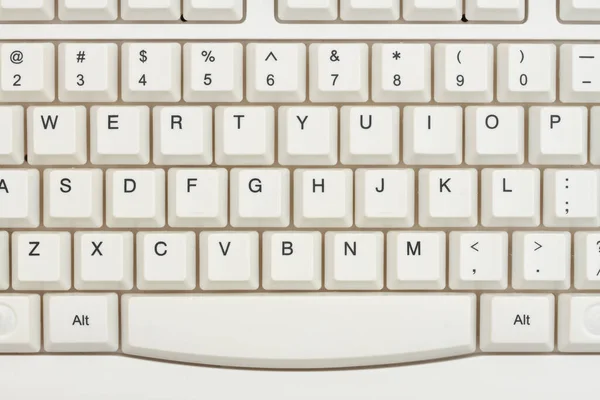 Closeup Full Sized Gray Keyboard Your Online Shopping Message — Stock Photo, Image