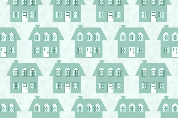 Illustration Grön Två Våningar Hus Bakgrund För Fastigheter Meddelande — Stockfoto