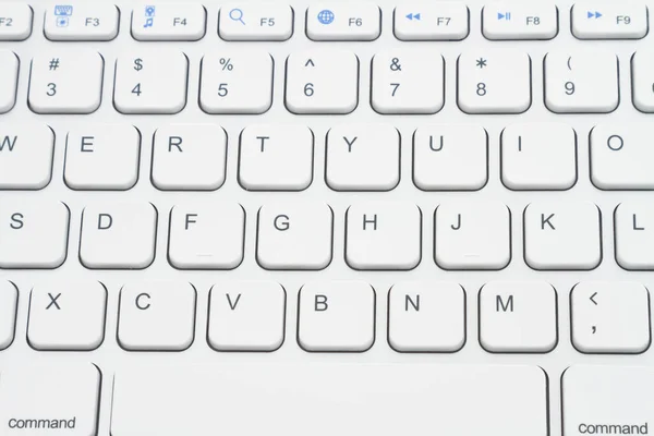 Closeup Low Profile Gray Keyboard Your Online Shopping Message — Stock Photo, Image