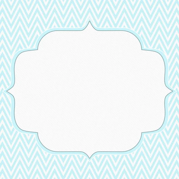 Teal White Chevron Zigzag Frame Background Center Copy Space Classic — Stock Photo, Image