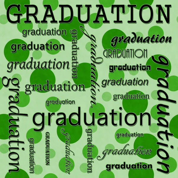 Graduation Design Green Polka Dot Tile Pattern Repeat Background Seamless — Stock Photo, Image