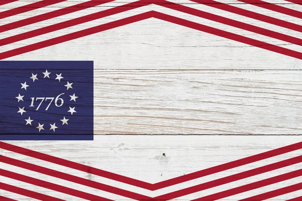 Vintage Régi Betsy Ross Csillagos Amerikai Időjárási Zászló — Stock Fotó