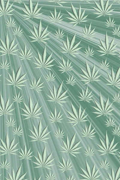 Fondo Hierba Verde Para Mensaje Cannabis — Foto de Stock