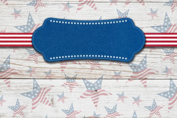 Синій Банер Сша Зірки Смуги Прапори Простором Вашого Американського Або — стокове фото