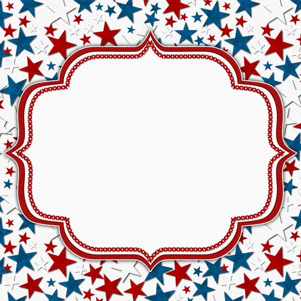 美国红星 白星和蓝星背景 为您的美国或爱国信息提供空间 — 图库照片
