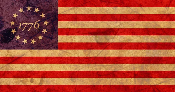 Vintage Old Betsy Ross Stars American Weathered Flag — Stock Photo, Image