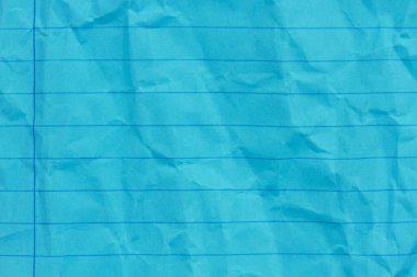 Eski mavi çizgili okul, okul mesajınız için fotokopi alanı ile buruşmuş kağıt arkaplan