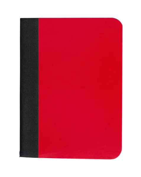Červené Černé Prázdné Knihy Izolované Bílém Stock Fotografie