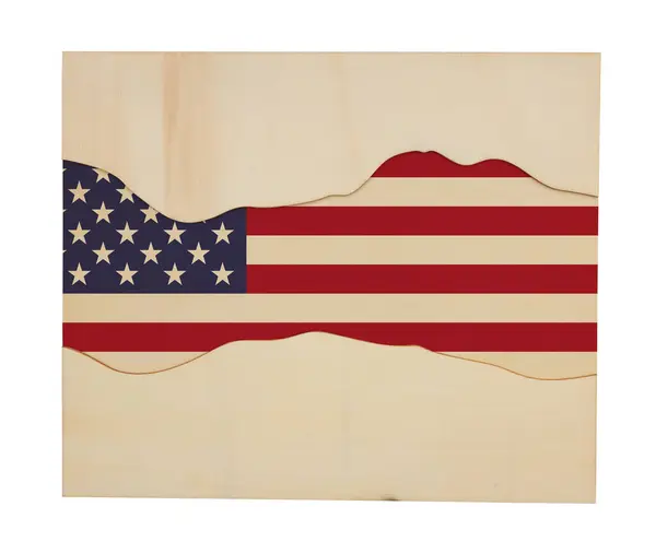 베이지색 당신의 애국적인 메시지를위한 공간과 줄무늬 — 스톡 사진