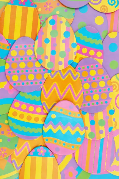 Φωτεινό Αυγό Πάσχα Διαφορετικά Μοτίβα Φόντο — Φωτογραφία Αρχείου