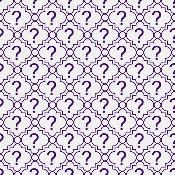 Purple White Question Mark Symbol Pattern Repeat Background Seamless Repeats Stock Picture