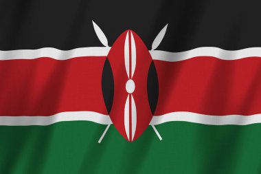 Kenya bayrağı arka planında Kenya ya da vatansever mesajınız