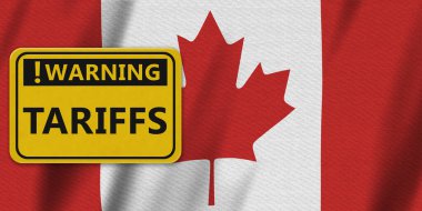 Kanada bayrağında sarı uyarı işareti